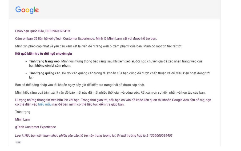 Dịch vụ xử lý mã độc web tại chinhsuaweb.com