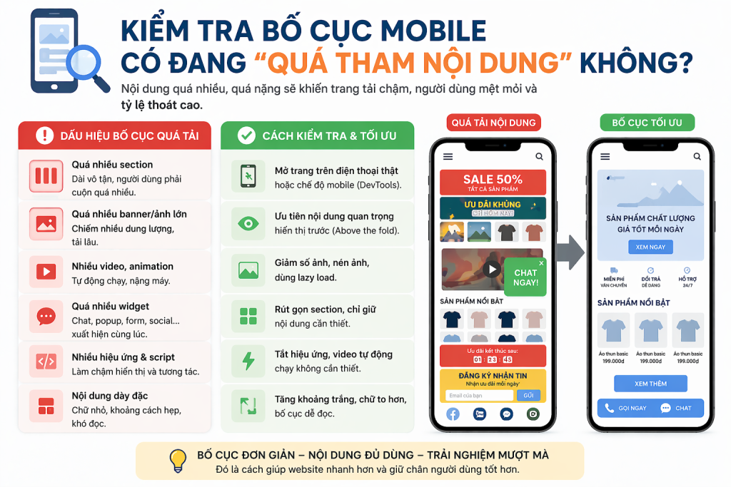 Kiểm tra bố cục mobile hiệu quả Kiểm tra bố cục mobile hiệu quả