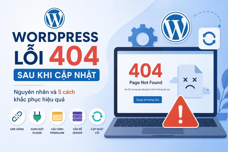 WordPress lỗi 404 sau khi nâng cấp lên 7.x