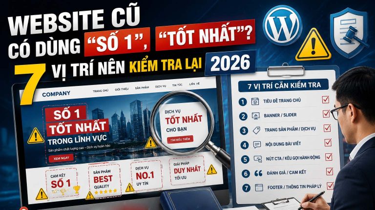 Website cũ có dùng từ 'Tốt Nhất', 'Số 1'?