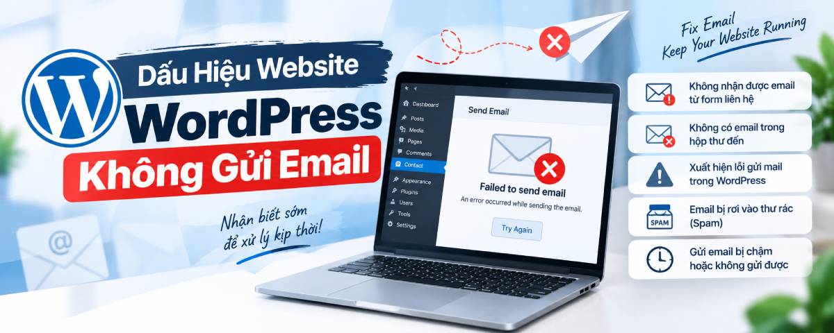 Dấu Hiệu lỗi Website WordPress Không Gửi Email