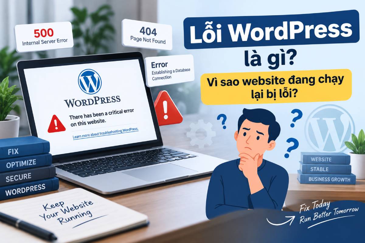 Lỗi WordPress là gì? Vì sao website đang chạy lại bị lỗi?