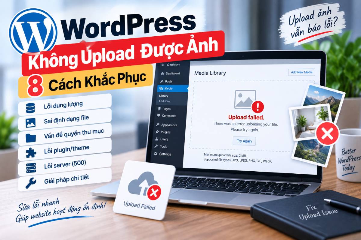 WordPress Không Upload Được Ảnh