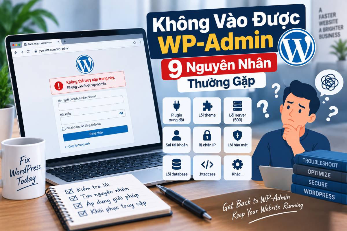 Wordpress không vào được wp-admin